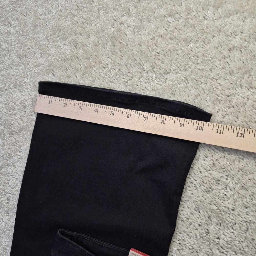 Levis Jeans 726 High Rise Flare Womens 29/30 Black Slim Stretch Disco 70s Retro - Picture 7 of 14